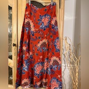 FARM Rio Red Floral Print Maxi Skirt ($198)